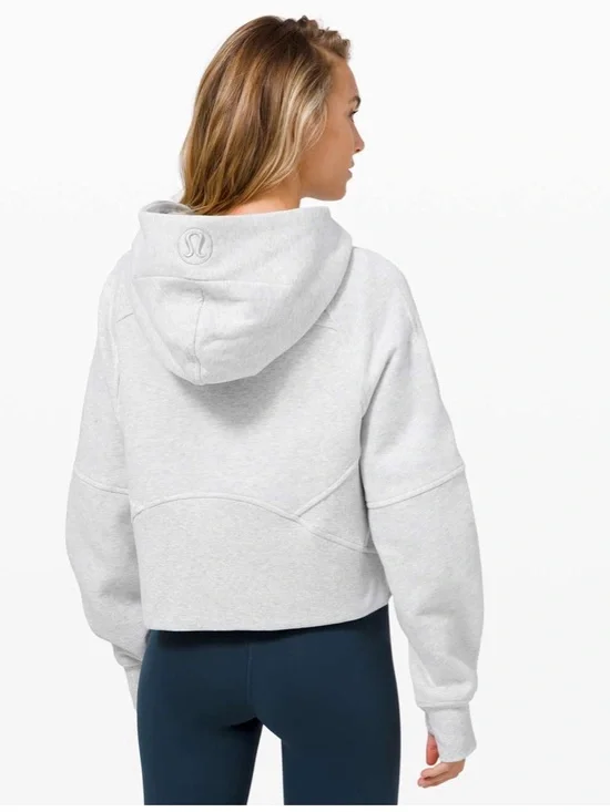 Lululemon Scuba Oversized 1/2 Zip Hoodie - Heathered Light Grey - Picture 7 of 7